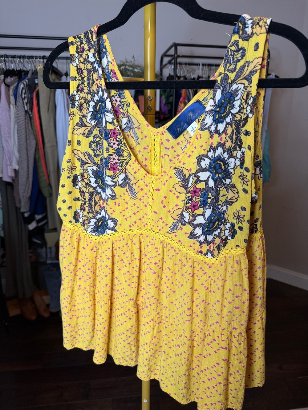 Blue Rain from Francesca’s Yellow Floral Top‎